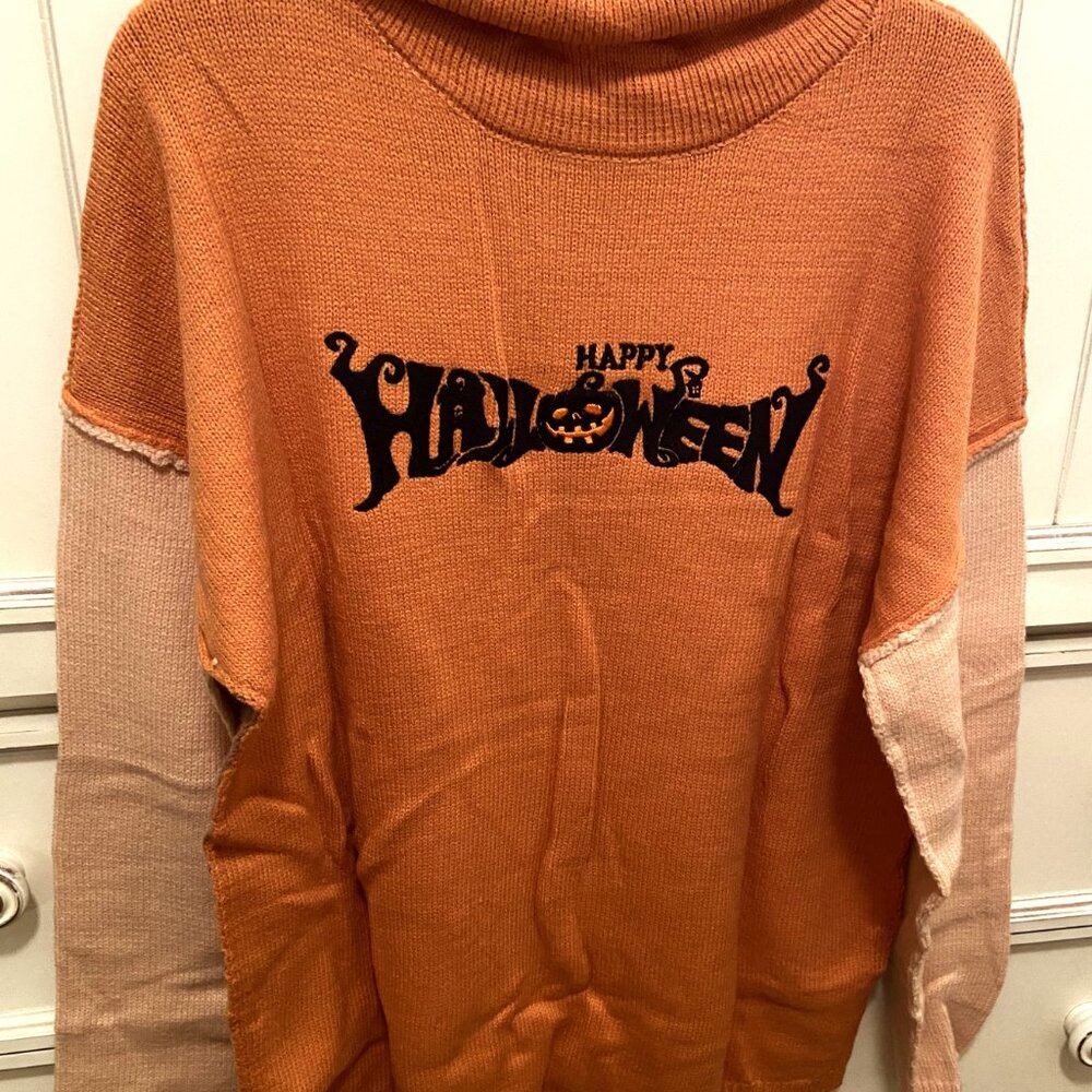DOKOTOO HAPPY HALLOWEEN PULLOVER SWEATER LARGE NWT